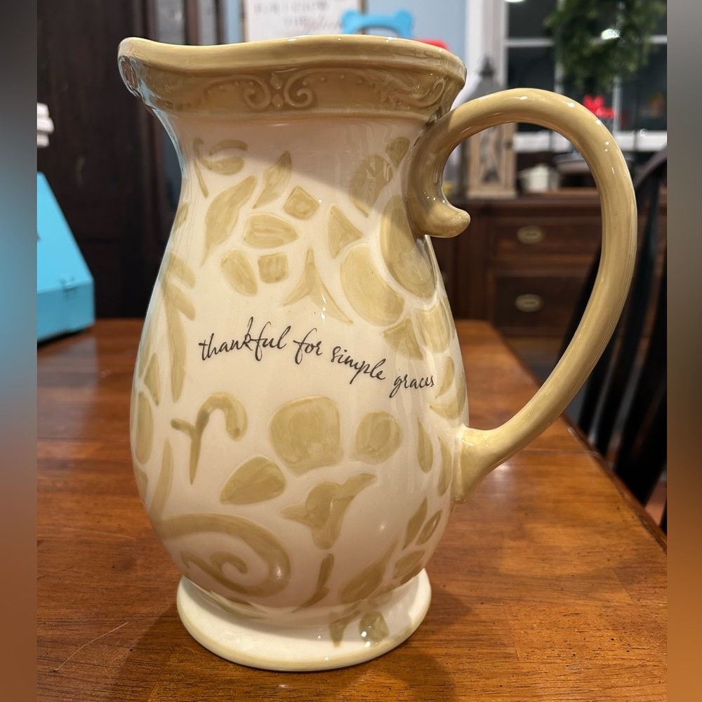 DAYSPRING THANKFUL FOR SIMPLE GRACES PITCHER